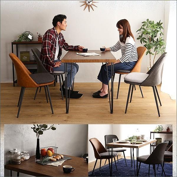 ヴィンテージ調 ダイニング テーブル 5点セット カフェ風