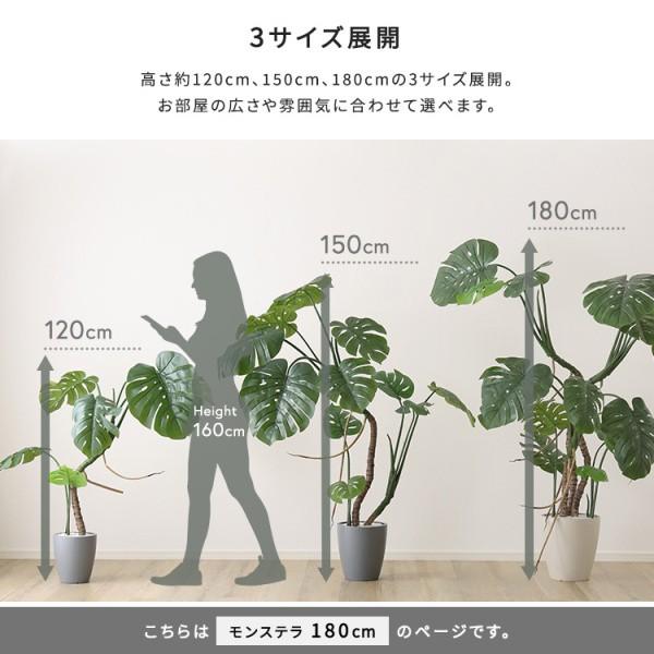 人工 観葉植物 モンステラ 高180cm Lサイズ フェイクグリーン お手入れ