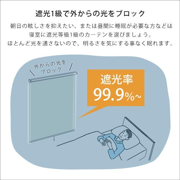 つっぱり ロールスクリーン 幅90cm 遮光1級 遮光 ロールカーテン