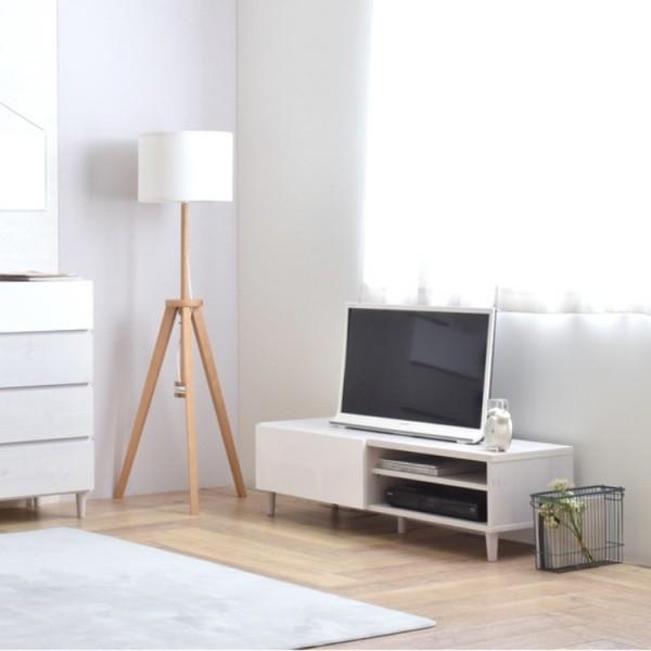 デザイン テレビボード 幅118cm リビング ローボード 脚付 引出し