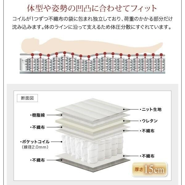 新ポケモン 組立 設置付 ロータイプ セミダブル ベッド スタンダード ポケットコイル マットレス セット フロア ローベッド コンセント 宮 棚 幅広フレーム マット 送料無料