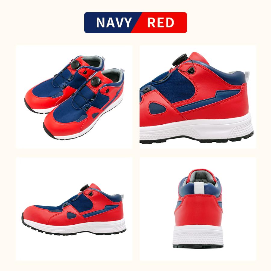 安全靴 ダイヤル式 スニーカー メンズ おしゃれ 軽量 樹脂先芯 カラー