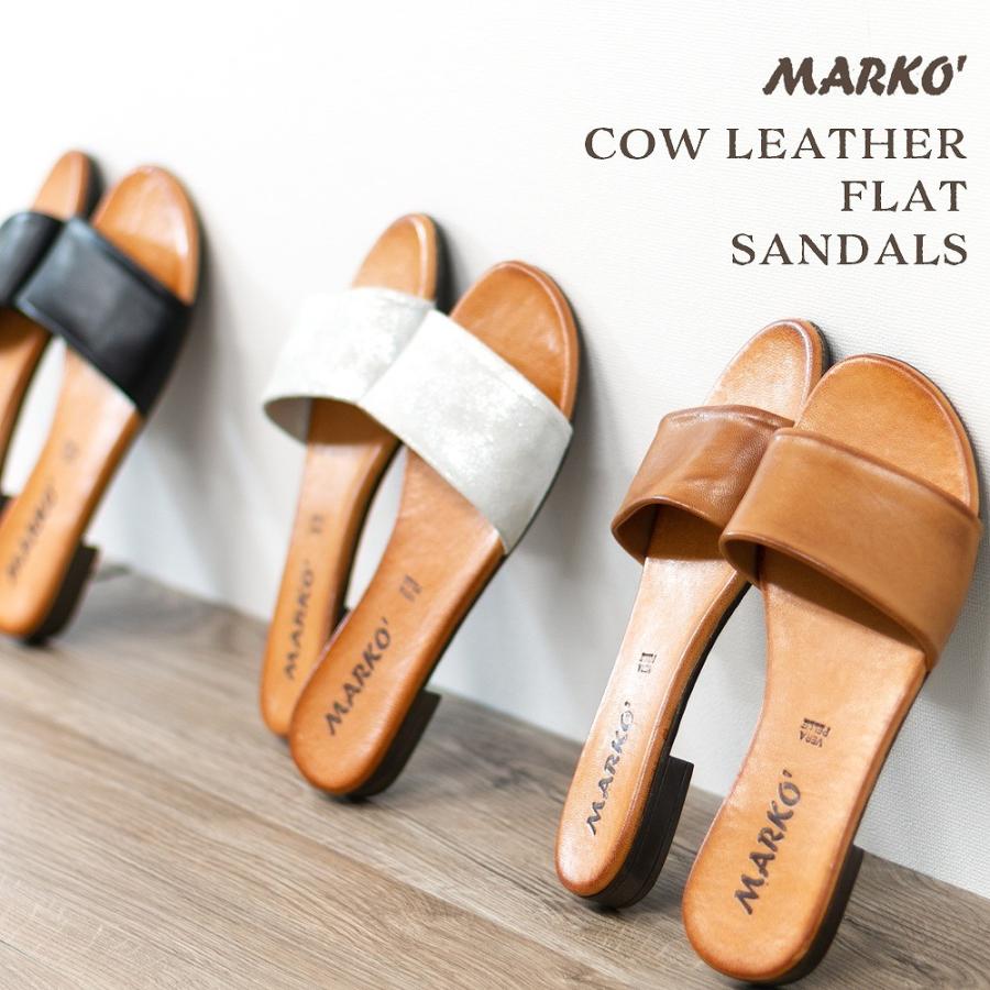 サンダル レディース MARKO マルコ 225115 本革 フラット シンプル ぺたんこ 楽ちん ワイドベルト 軽量 履きやすい 母の日 :ecl-ma5005:守足雑貨ヤフー店 通販 25.0cm 新品 EVAサンダル マジックテープ 新品未使用 紺