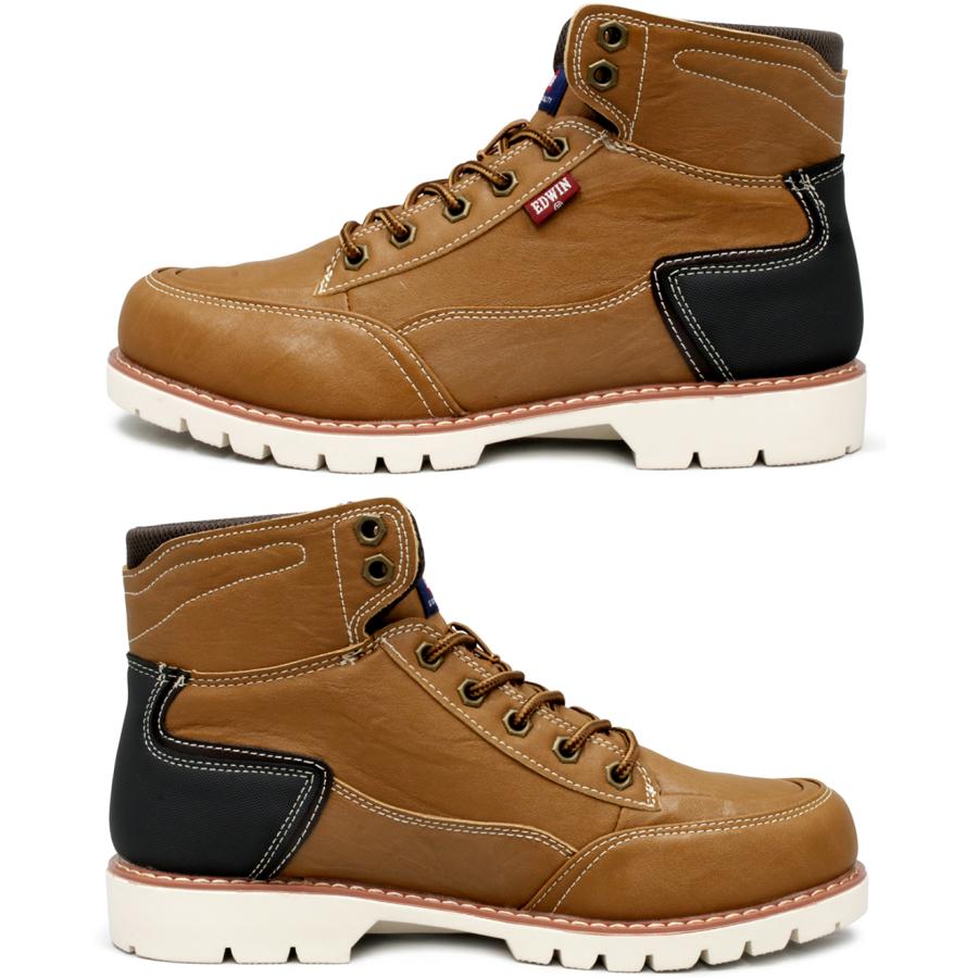 EDWIN（エドウィン） 防水 ブーツ メンズ 軽量 カジュアルブーツ