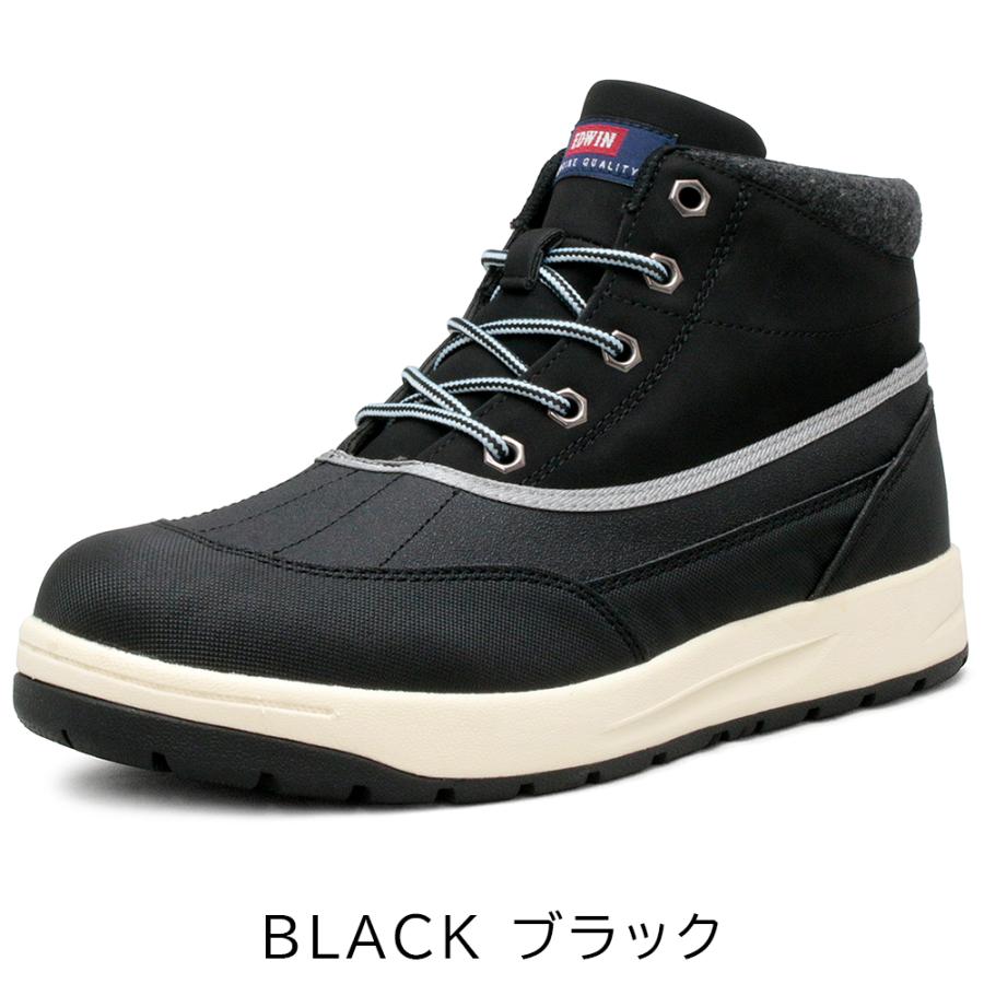 EDWIN（エドウィン） 防水 ハイカットスニーカー メンズ 軽量 耐滑