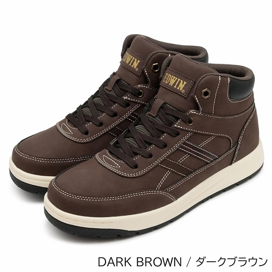 EDWIN（エドウィン） スニーカー メンズ ハイカット 防水 シューズ