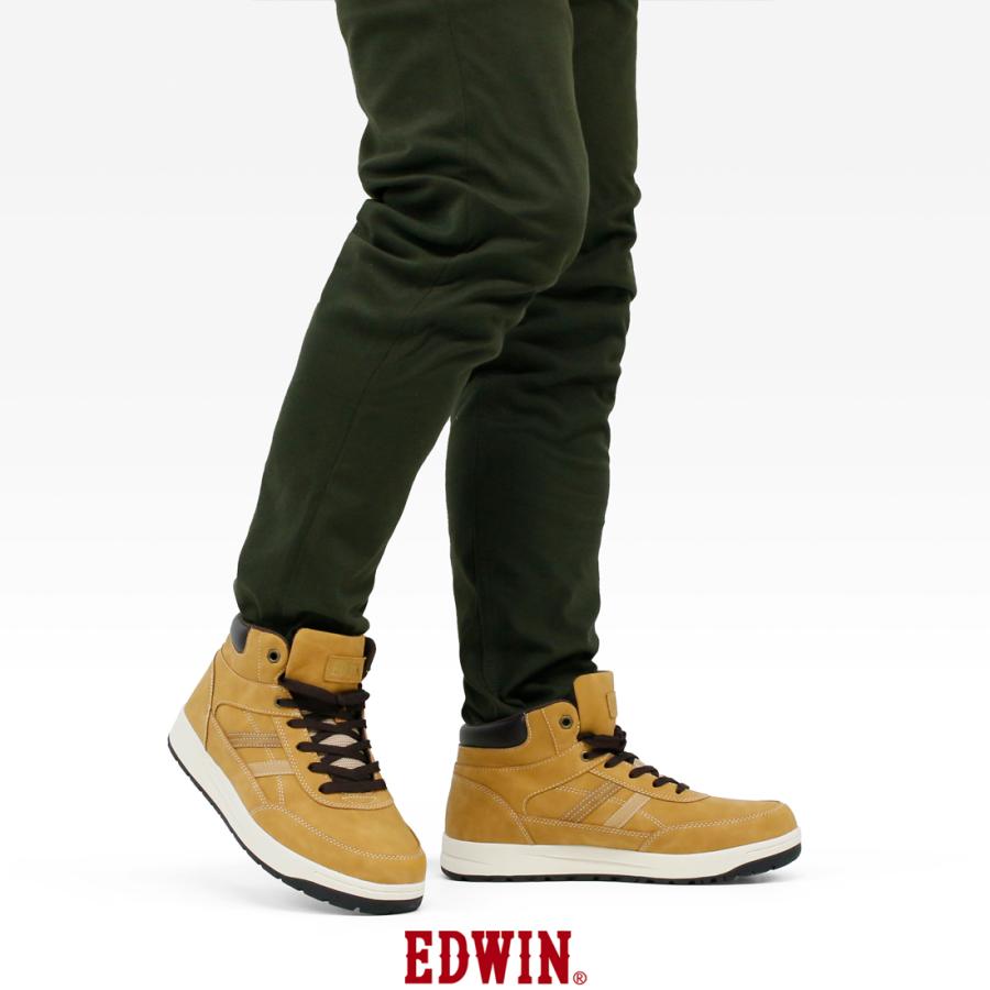 EDWIN（エドウィン） スニーカー メンズ ハイカット 防水 シューズ