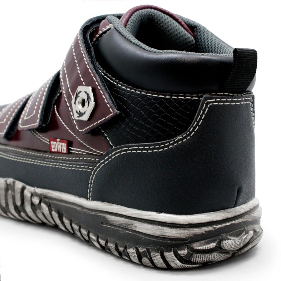 EDWIN（エドウィン） 安全靴 ハイカット 鉄先芯 スニーカー 軽量 衝撃