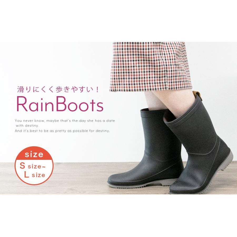 レインブーツ レインシューズ レディース ラバーブーツ ハーフブーツ