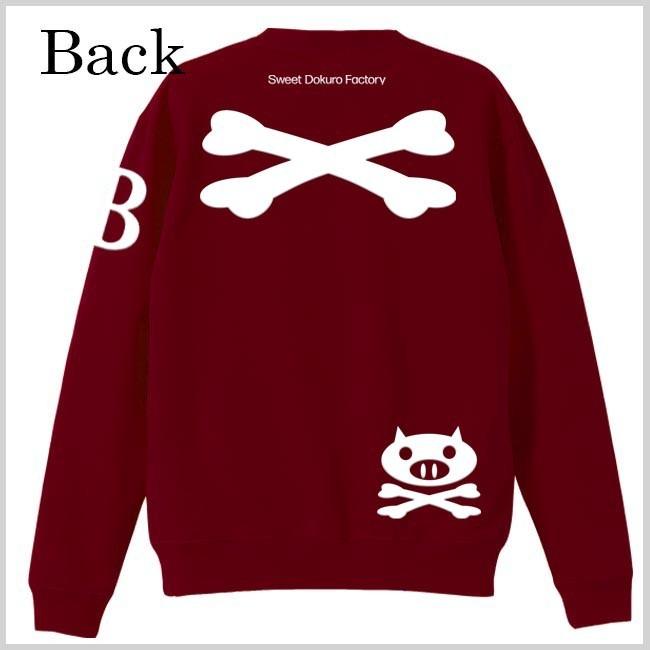 ドクロ おもしろ ぶた トレーナー ぶたドクロ S M L XL バーガンディー |  | 02