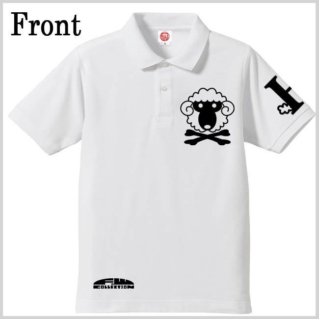 お気に入り ドクロ おもしろ 羊 ポロシャツ ひつドクロ 3l Xxl ホワイト ブラックプリント ポロシャツ Www We Job Com