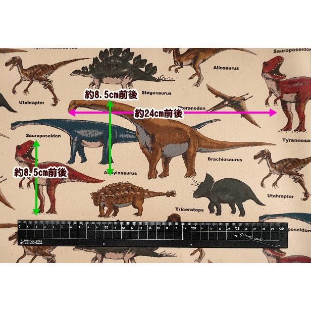 ラミネート生地 昆虫 図鑑 恐竜 大行進 昆虫柄 恐竜柄 ダイナソー