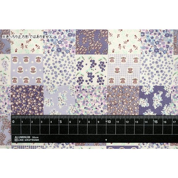 ブロード 生地 パッチワーク風 小花 柄 小さな花壇 花柄 コットン小林