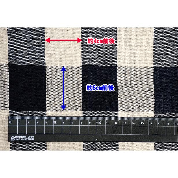 綿麻 キャンバス 生地 格子 チェック 柄 ストライプ ライン 定番 綿45