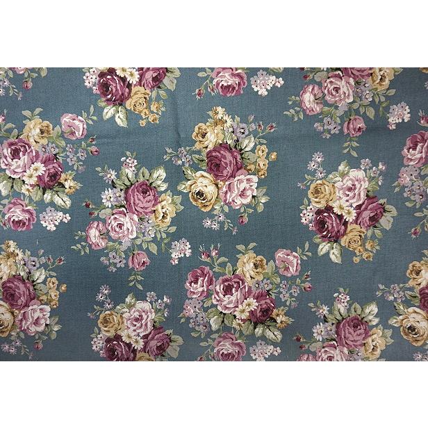 綿麻 生地 薔薇 オールドローズ ALTO ALBERT COLLECTION シック 花柄