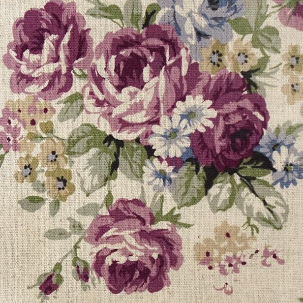 綿麻 生地 薔薇 オールドローズ ALTO ALBERT COLLECTION シック 花柄