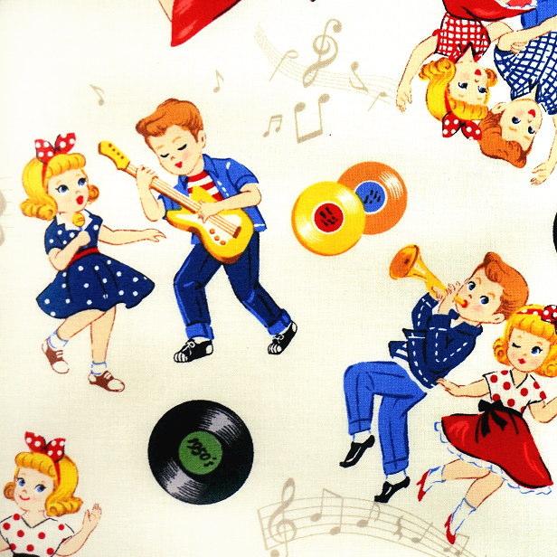 シーチング 生地 レトロ画 シュガーロック SUGAR ROCK 男の子 女の子