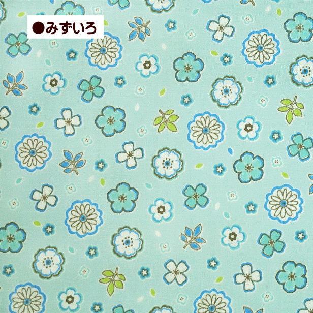 TCプリント ポリコットン 生地 花 フチドリ花 フラワー 花柄 綿35
