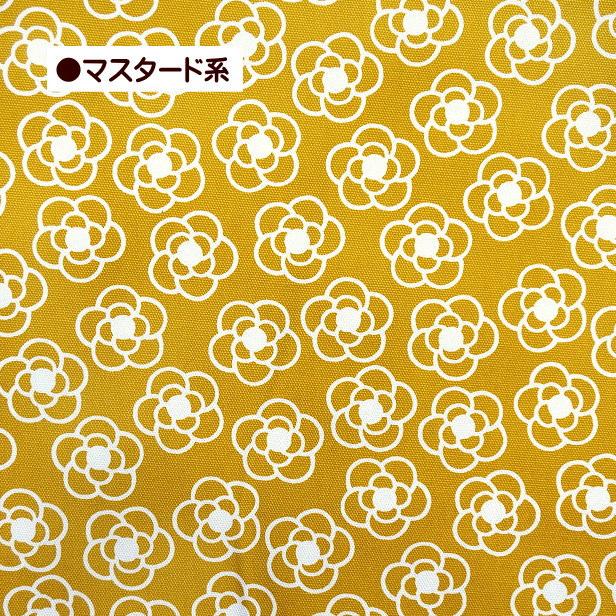 オックス 生地 ミニ カメリア 椿 花柄 大人っぽい おしゃれ シンプル