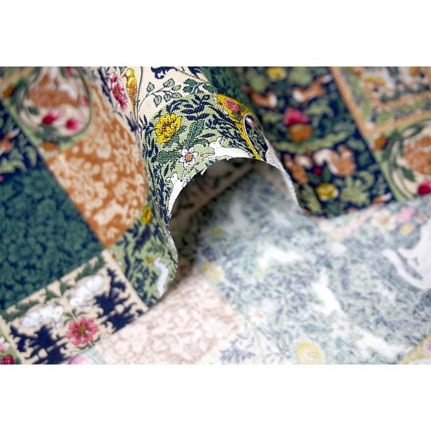 シーチング 生地 パッチワーク風 花 鳥 リス うさぎ 苺 猫 綿100% 手芸