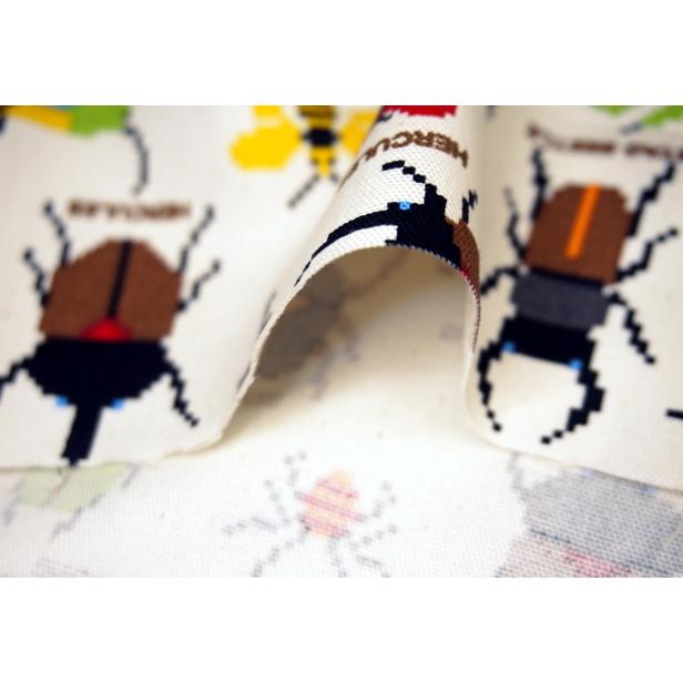 10cm単位 オックス生地 ピクセル 昆虫 ドット絵 ピクセルアート 虫