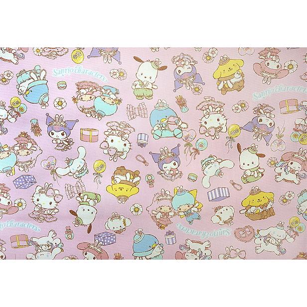 10cmの価格 オックス 生地 サンリオ キャラクターズ うさ耳 柄 キティ