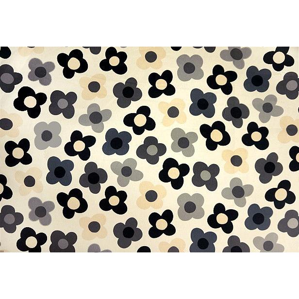 オックス 生地 北欧風 4枚 花びら 花柄 くすみカラー Retrocham