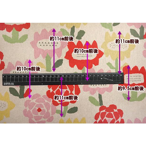 ゲミュートリッヒカイト 綿麻 キャンバス 生地 北欧風 花柄 大きめ カクカク花 綿麻キャンバス ワンダーラストコレクション ドイツ ミニマリズム｜fairy-lace｜16