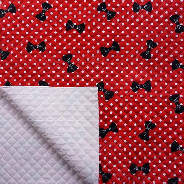 キルティング 生地 水玉 リボン 柄 ドット 総柄 綿100% プリント生地