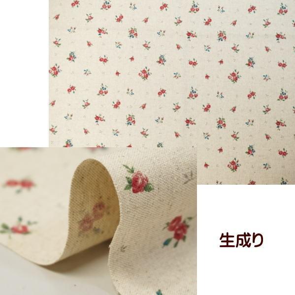 綿麻 キャンバス 生地 小さなバラのブーケ バラ 花 ローズ 87505