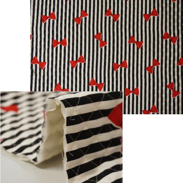 キルト キルティング生地 ストライプリボン 入園 入学 通園 通学 手芸