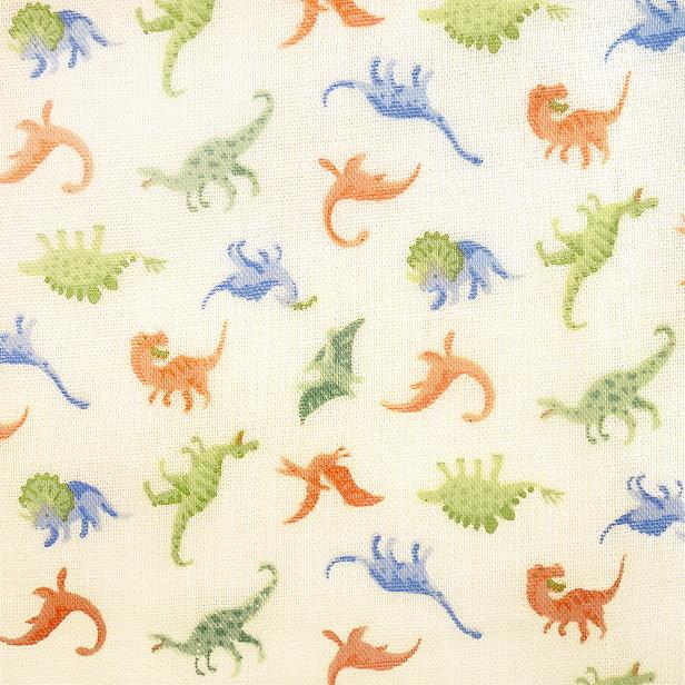 10cm単位 ダブルガーゼ 生地 ミニミニ ダイナソー 恐竜柄 ミニ柄