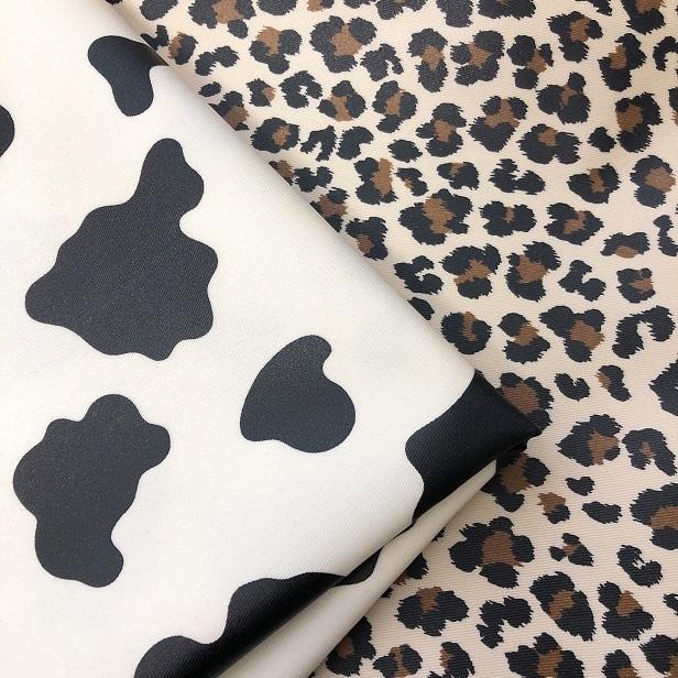 ラミネート生地 ヒョウ柄 牛柄 アニマル柄 動物 アニマル 豹柄 通園