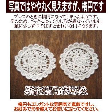 手芸 綿 ケミカル モチーフ レース レースワッペン (薔薇) 3枚セット
