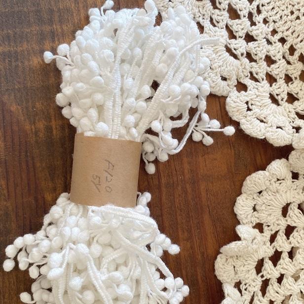 ケミカルレース 綿 アクセサリーレース 5ヤードパック (木の実) レース