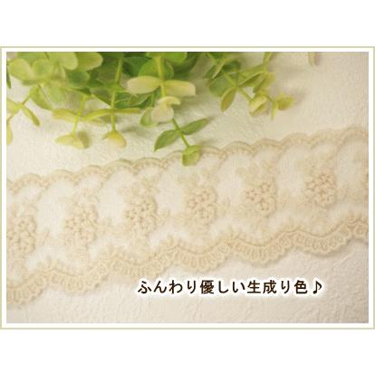 中幅 チュールレース 3ヤードパック (クリスティーヌ) : 手芸の