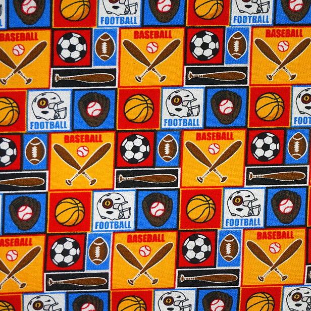 USAコットン パネル柄 スポーツ Camelot Fabrics シーチング 生地