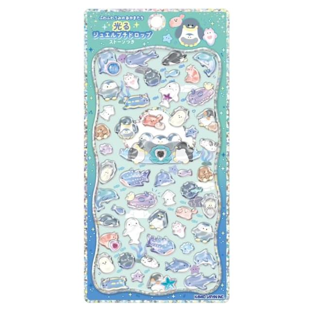 カミオジャパン 光るジュエルプチドロップステッカー 立体 シール