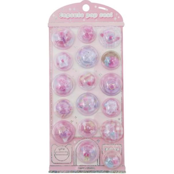 カミオジャパン カプセルポップシール ぴんくぽっぷ 230366 立体シール