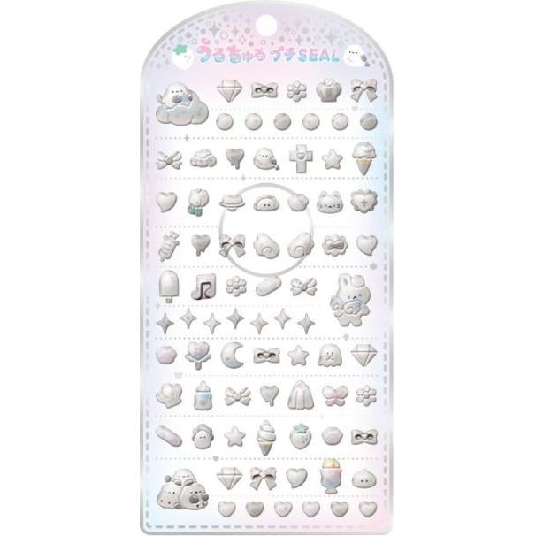 CRUX（クラックス） うるちゅるプチシール 立体 シール ホワイト