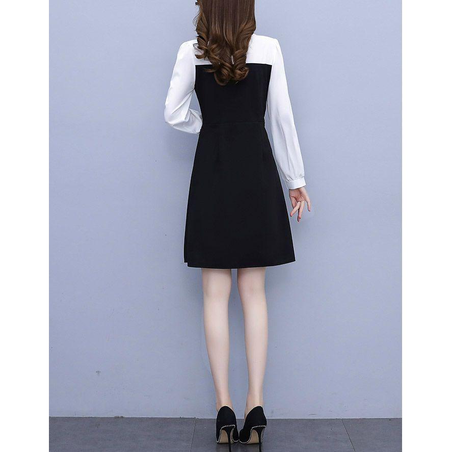 国内発送 Aラインワンピース ワンピース シャツワンピ 休日 モダン 美人 リラックス ホワイト ブラック キュート 大人可愛い 上品 きれいめ モノトーン プリーツ スリット ワンピース Size 5xl Adga Org