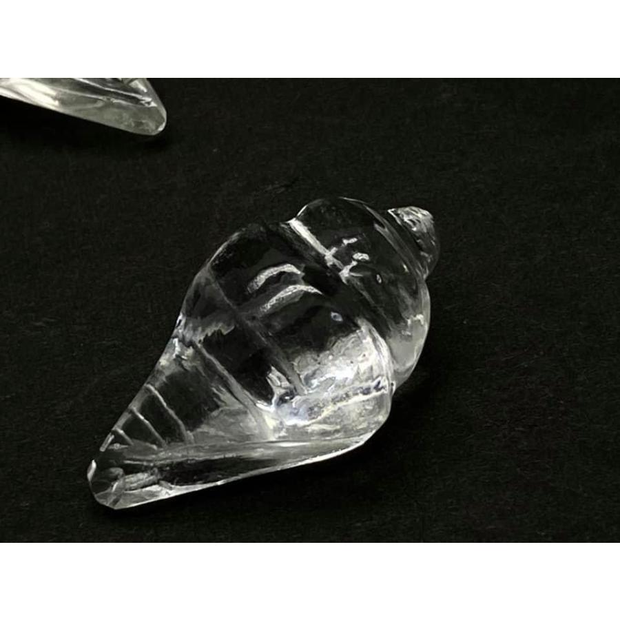 水晶 巻貝 彫刻 天然石 パワーストーン 1個 : 天然石の一粒販売 