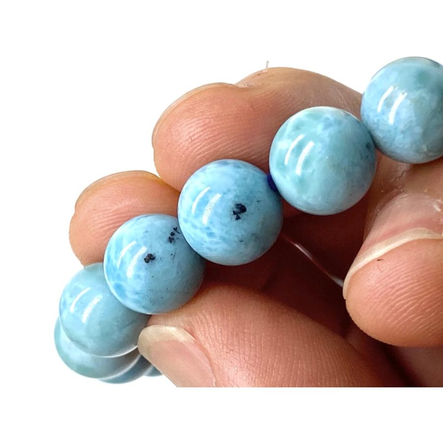 ラリマー9mm 高品質4A 【no.1】天然石ブレスレット