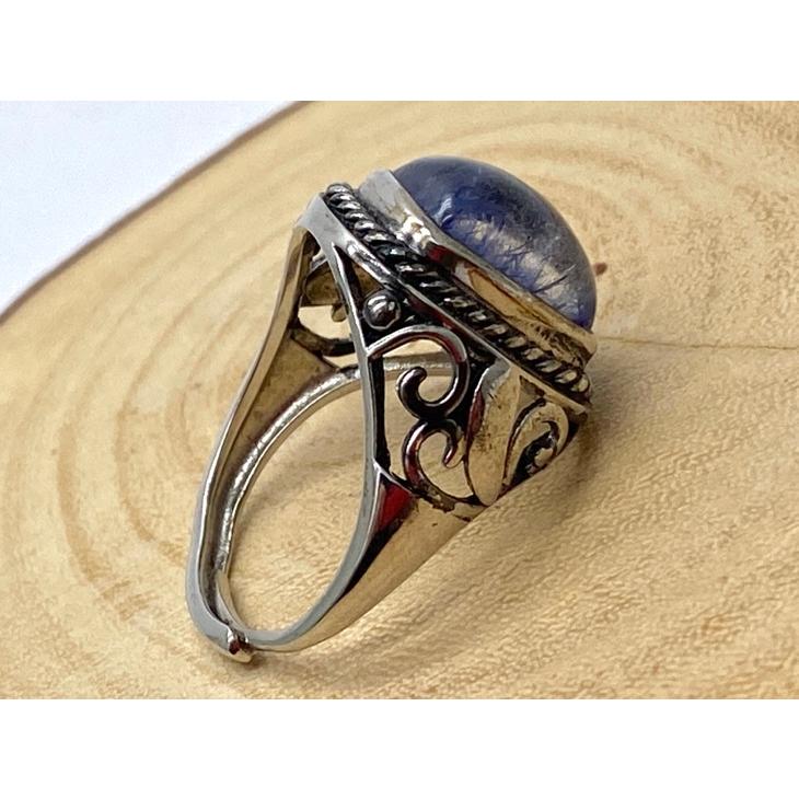 デュモルチェライトインクォーツ リング 指輪 フリーサイズ SV925 高品質｜fairy-stone-314｜02