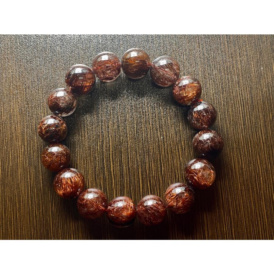 レッドルチルクォーツ 13mm ブレスレット 天然石 レッドルチルクォーツ 13mm ブレスレット 天然石