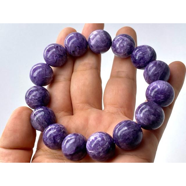 チャロアイト 15mm ブレスレット 天然石 パワーストーン 1点物 高  