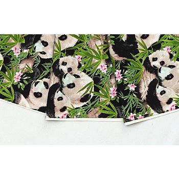 ES-2694 笹とパンダ コットンプリント生地 : FairyCottonY!Store