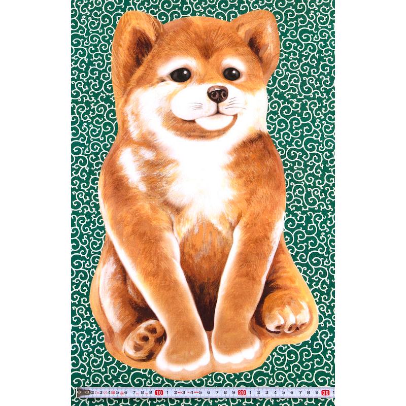 KT-4234 柴犬のぬいぐるみ 唐草/デジタル/パネル 55*110 未完成品