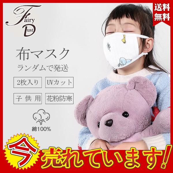 285円 店舗良い 2枚セット 子供用 マスク 布マスク コットン 洗濯可能 綿100 ベビー 幼児 使い捨て 洗える 送料無料 Uv対策 繰り返し 可愛い メール便