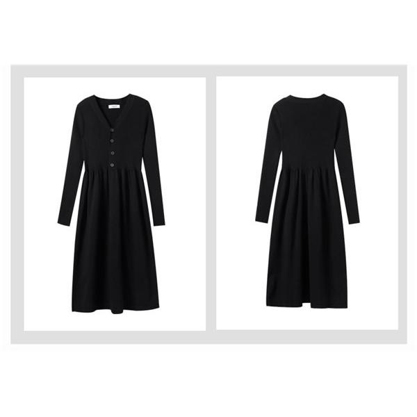 ニット ワンピース シンプル マキシ丈 ドロップショルダー レディース 長袖 ロング丈ワンピ 細身 ボタン 05oct19vmylyq23 Fairy Dust 通販 Yahoo ショッピング